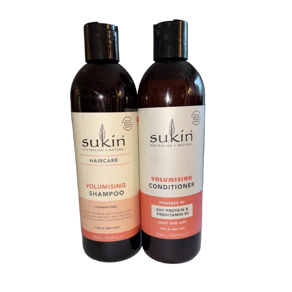 Sukin Australian Natural Volumising Shampoo and Conditioner Set 500mL Fine Hair
